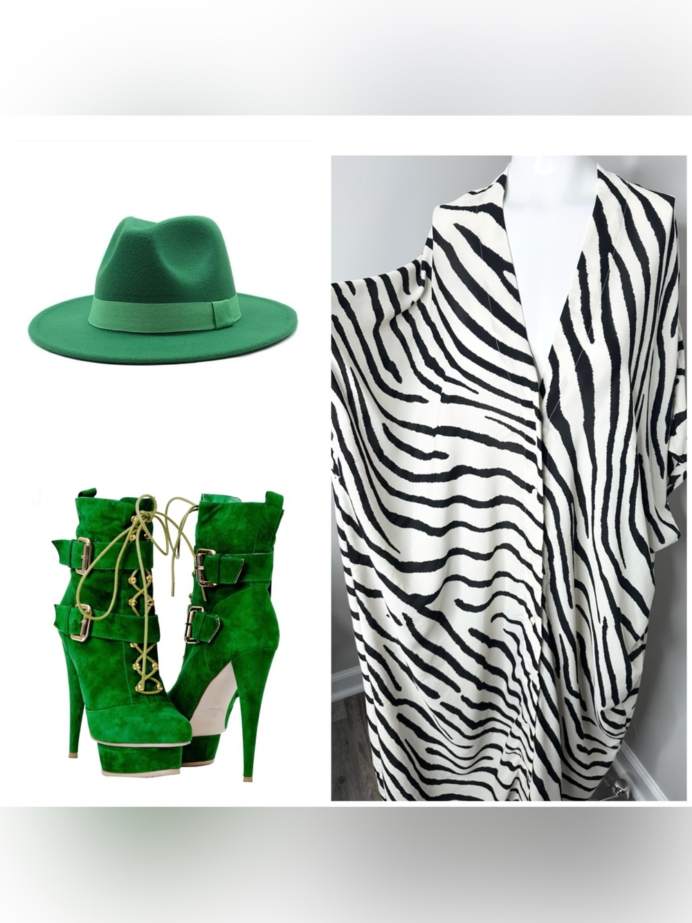 H&M Zebra-Print Midi Dress  m/L